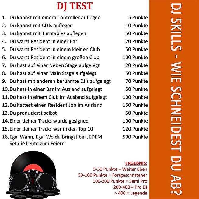 Welchen Score erreichst du bei diesem DJ Test